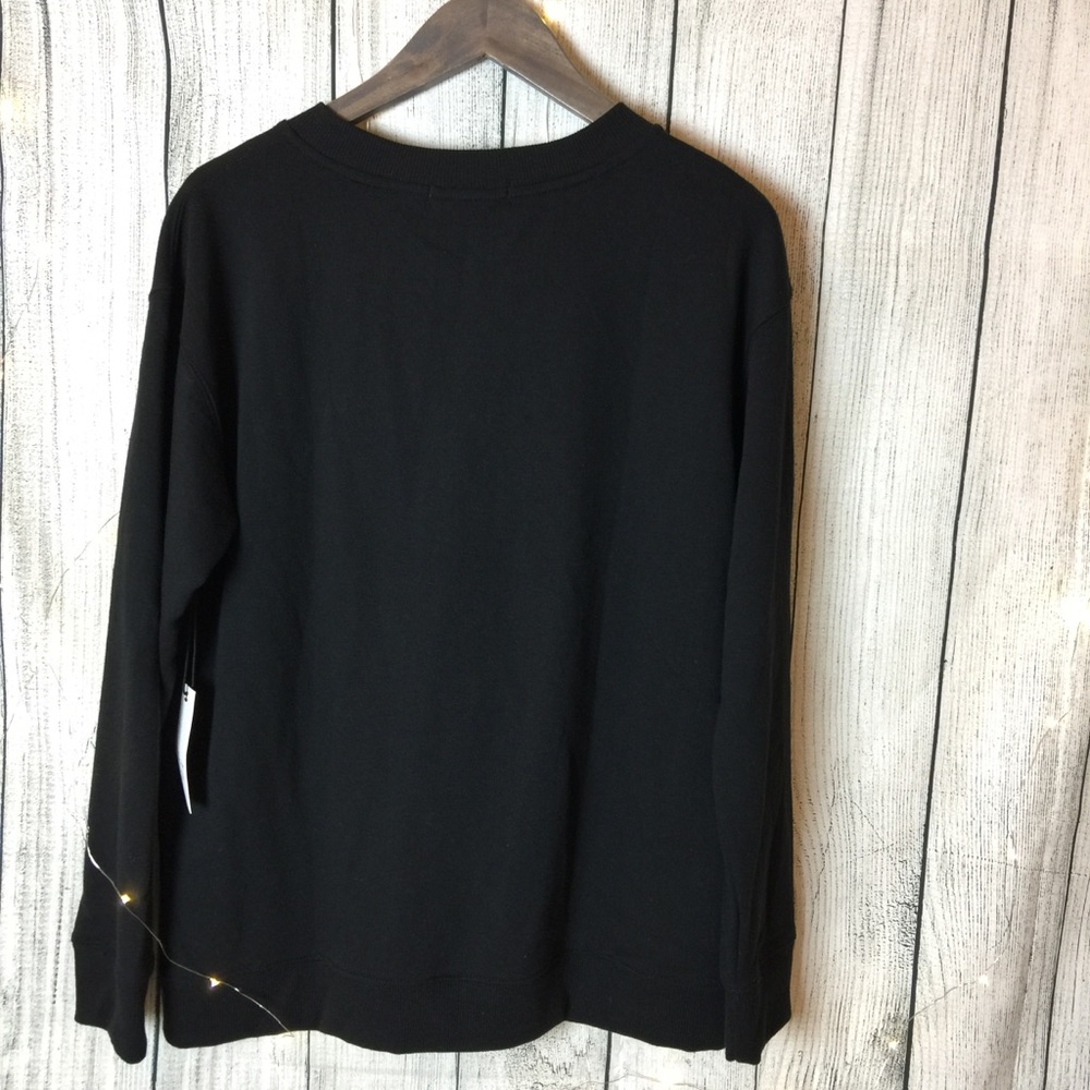 Stylish lace-up v neck sweatshirt, new with tags - Picture 7 of 8